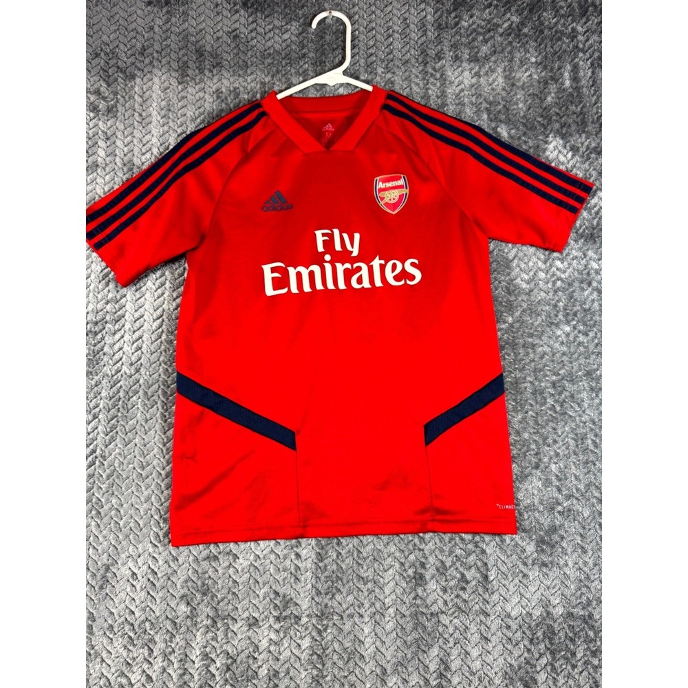 Adidas Climacool Arsenal F.C. Jersey Men Medium Red Short Sleeve V Neck Pullover